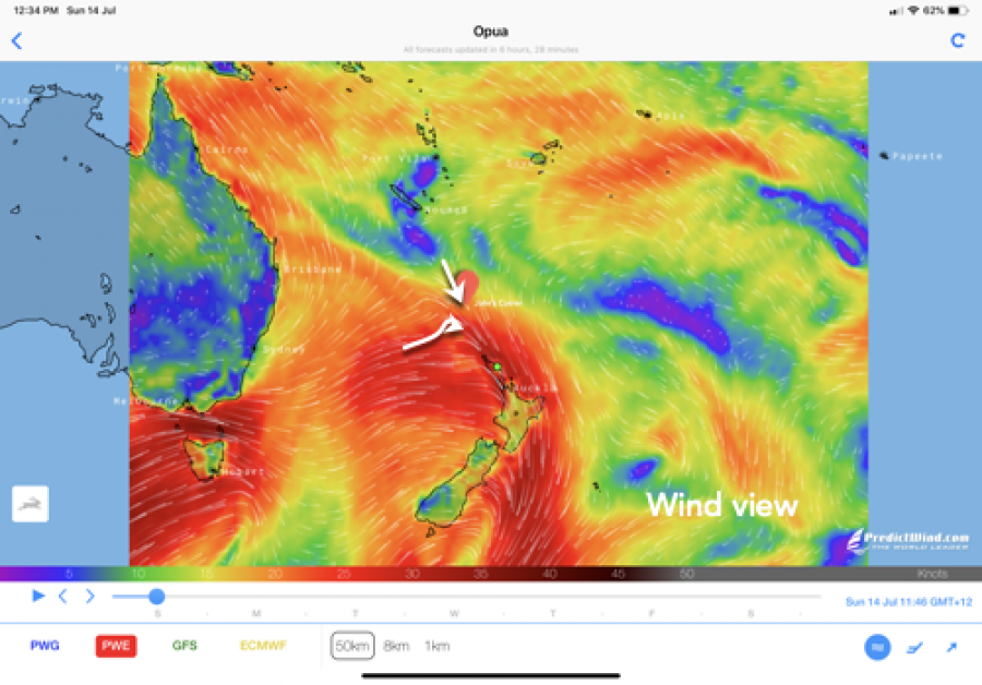 PredictWind, our go to weather and routing source!