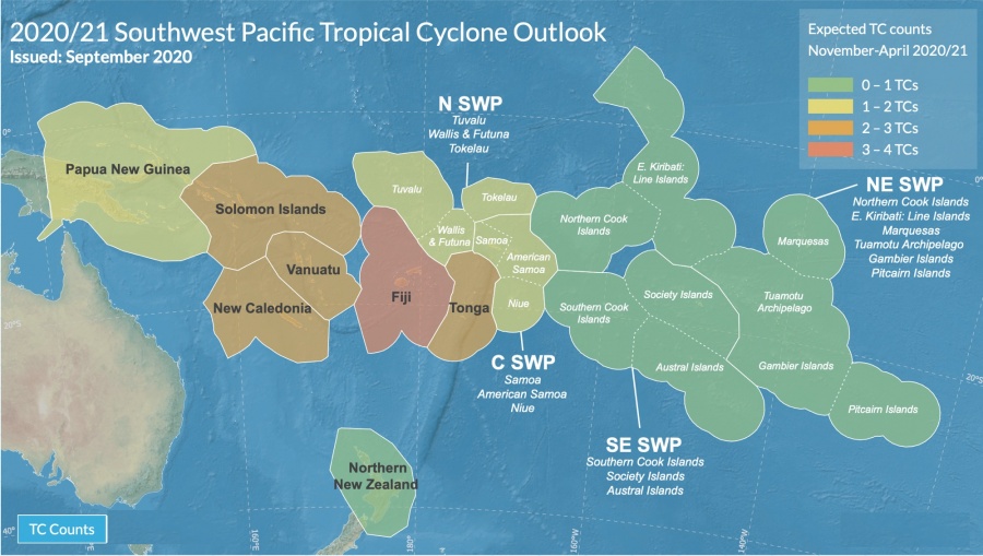 Cyclone Count -South Pacific 2020-21